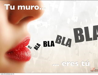 Tu muro...




                            ... eres tú
lunes 25 de febrero de 13
 