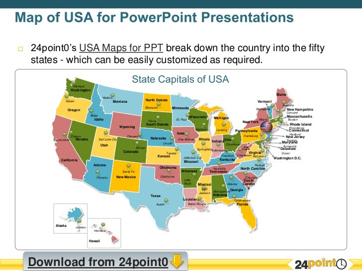 Interactive Map Of Usa Powerpoint - Map of world