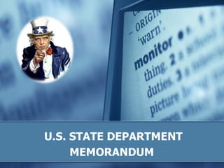 U.S. STATE DEPARTMENT MEMORANDUM  