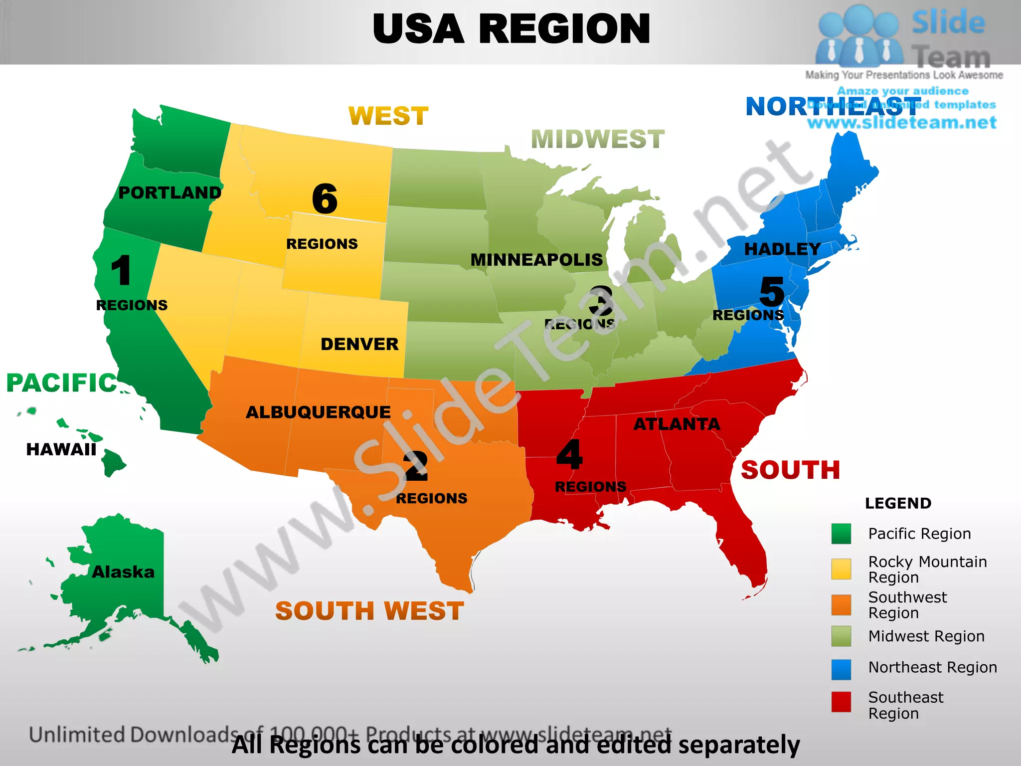 Usa Midwest Region Country Editable Powerpoint Maps With States And Usa Midwest Region Country Editable Powerpoint Maps With States And Counties Templates 1 2048