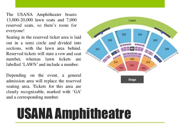 Usana Amphitheatre Seating Chart With Seat Numbers