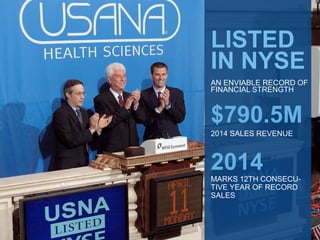 $790.5M
2014 SALES REVENUE
2014
MARKS 12TH CONSECU-
TIVE YEAR OF RECORD
SALES
LISTED
IN NYSE
AN ENVIABLE RECORD OF
FINANCIAL STRENGTH
 