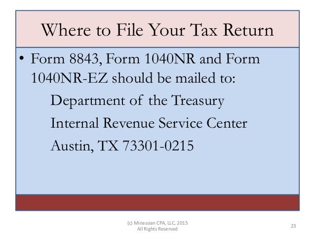 tax guide for international students irs form 8840