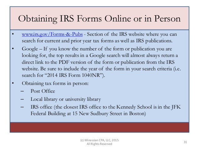 tax guide for international students irs form 8840
