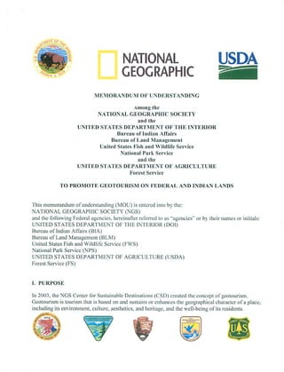 2008 NGCSD and US Dept of Interior MOU