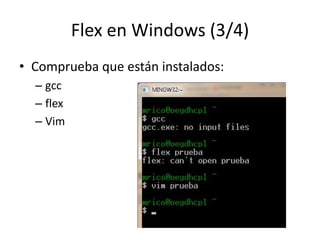 Usando flex en Windows | PPTX