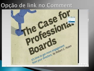 Opção de link no Comment