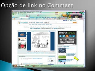 Opção de link no Comment