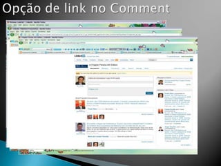 Opção de link no Comment