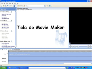 Tela do Movie Maker 