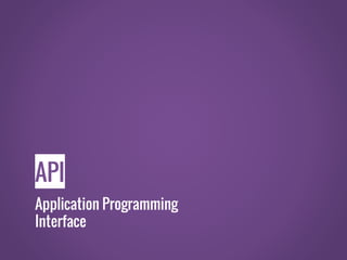 API
Application Programming
Interface
 