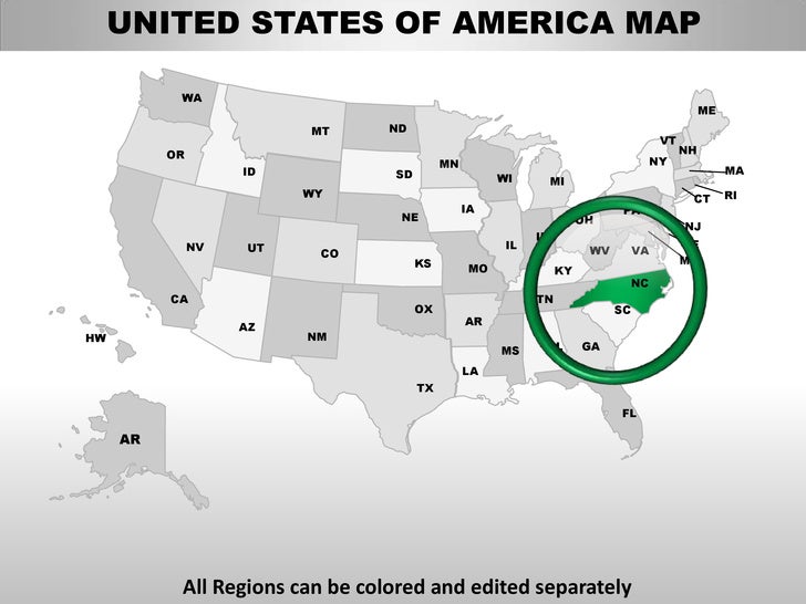 usa north carolina state powrpoint county editable ppt maps and templ