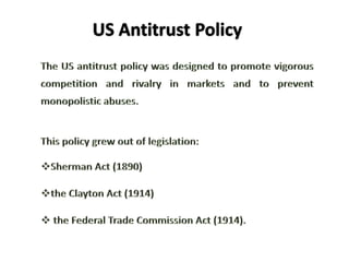 Us antitrust policy | PPTX