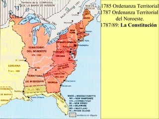 1785 Ordenanza Territorial
1787 Ordenanza Territorial
del Noroeste.
1787/89: La Constitución
 