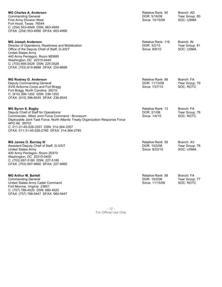 Us army officer-roster-2012 | PDF