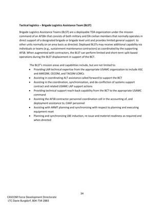 US Army Logistics Quick Reference Guide Feb 14, 2014 | PDF