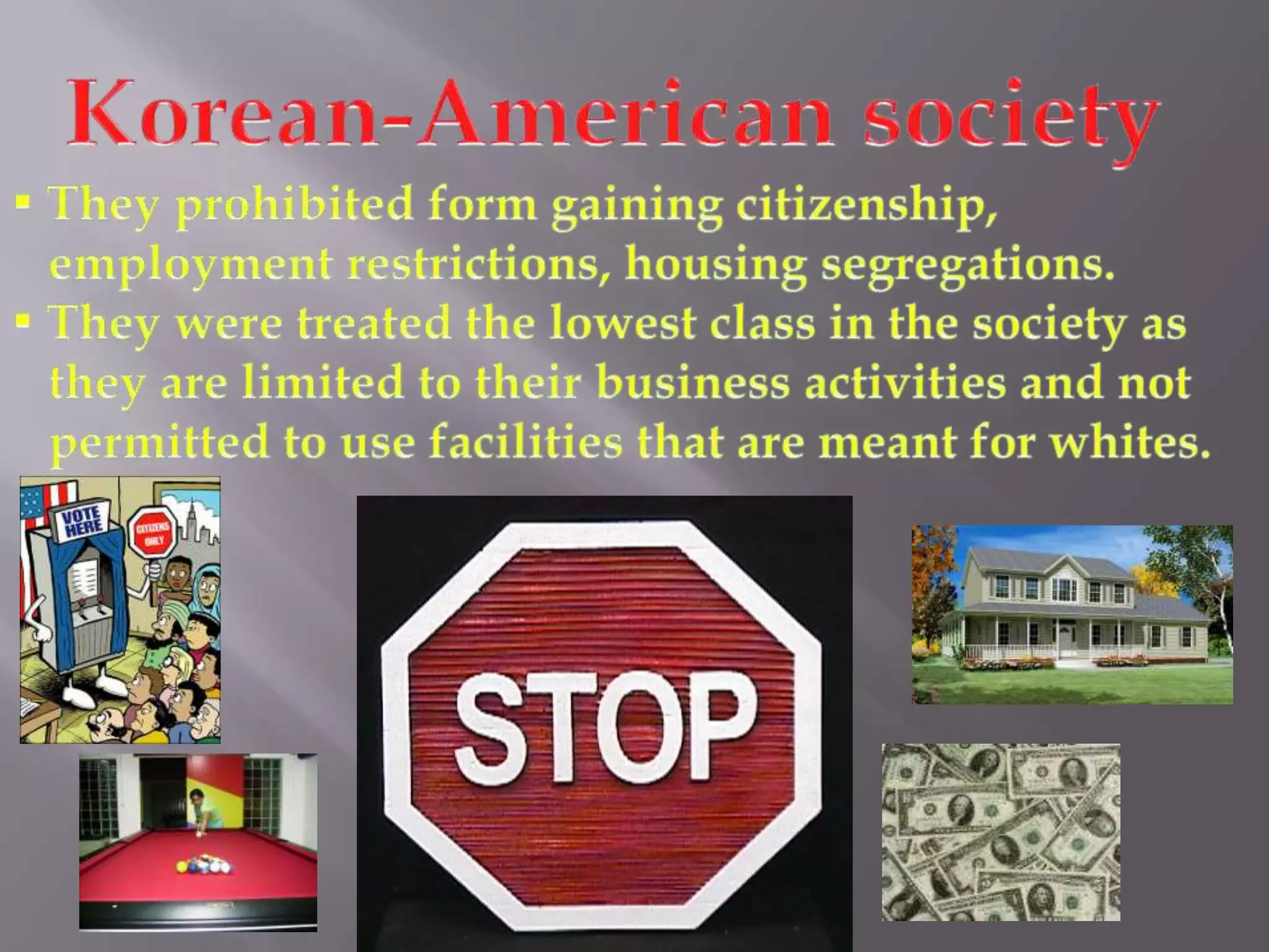  BibliographyPrejudice Stereotypes    -Assumption  -Unfair judgment Up-bringing  -Parent   -PeersExperienceHistory of racial inequalityIn America African blacks were transported by the Dutch, Spanish   and Portuguese trader and thus the first African black landed in   America 1969.By 1662, the white European colonist separate themselves  from  blacks due to difference physiological appearance, customs and   religion.Though they are no law that define black’s inferiority, by 1776,  half a million blacks were enslaved.