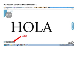DESPUES DE VERLA PARA SALIR DA CLICK




                    AQUÍ
 