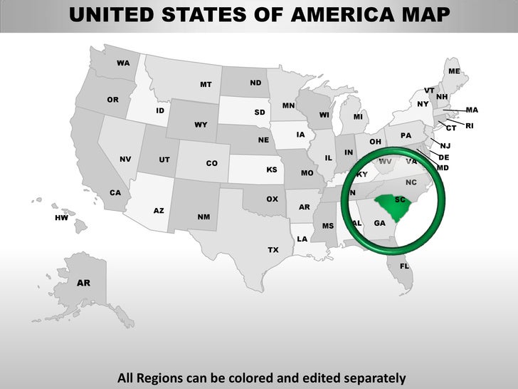 powerpoint united states map