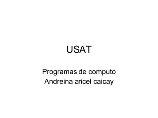 USAT Programas de computo Andreina aricel caicay 
