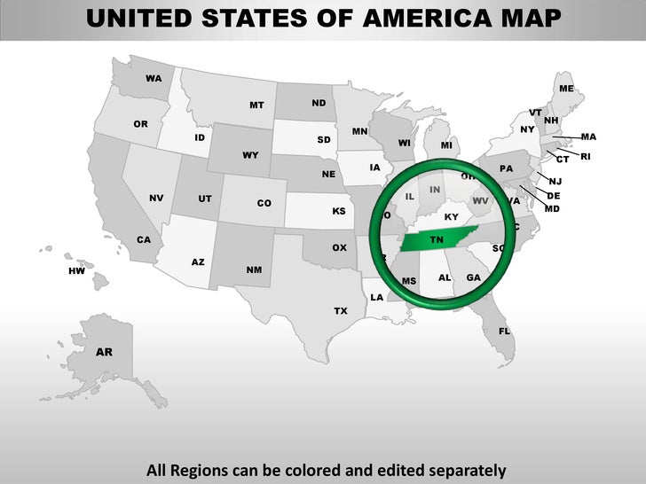 usa tennessee state powerpoint county editable ppt maps and templates