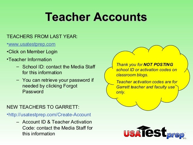 Usatestprep Orientation For Teachers