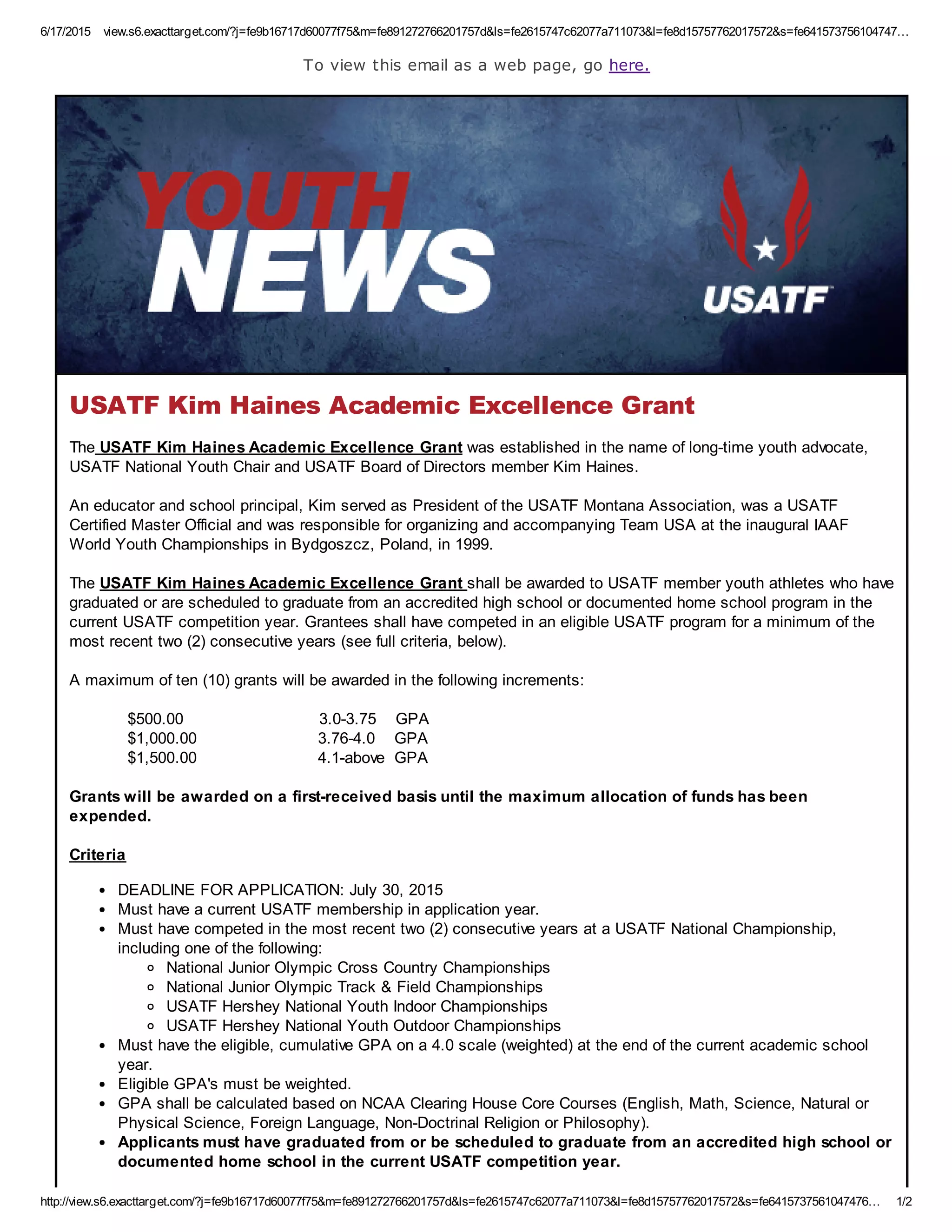USATF Scholarship PDF