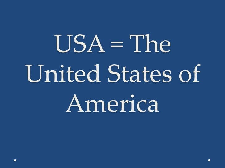 Usa The United States Of America