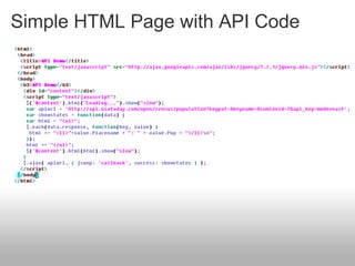 Simple HTML Page with API Code
 