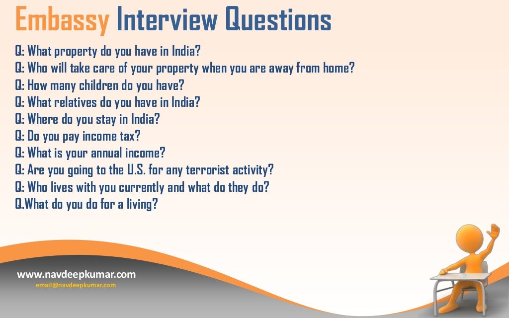 USA Tourist Visa Interview Questions