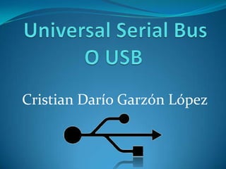  Universal Serial Bus O USB Cristian Darío Garzón López  