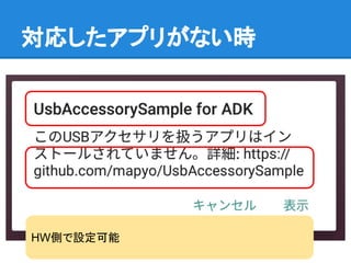対応したアプリがない時
HW側で設定可能
 