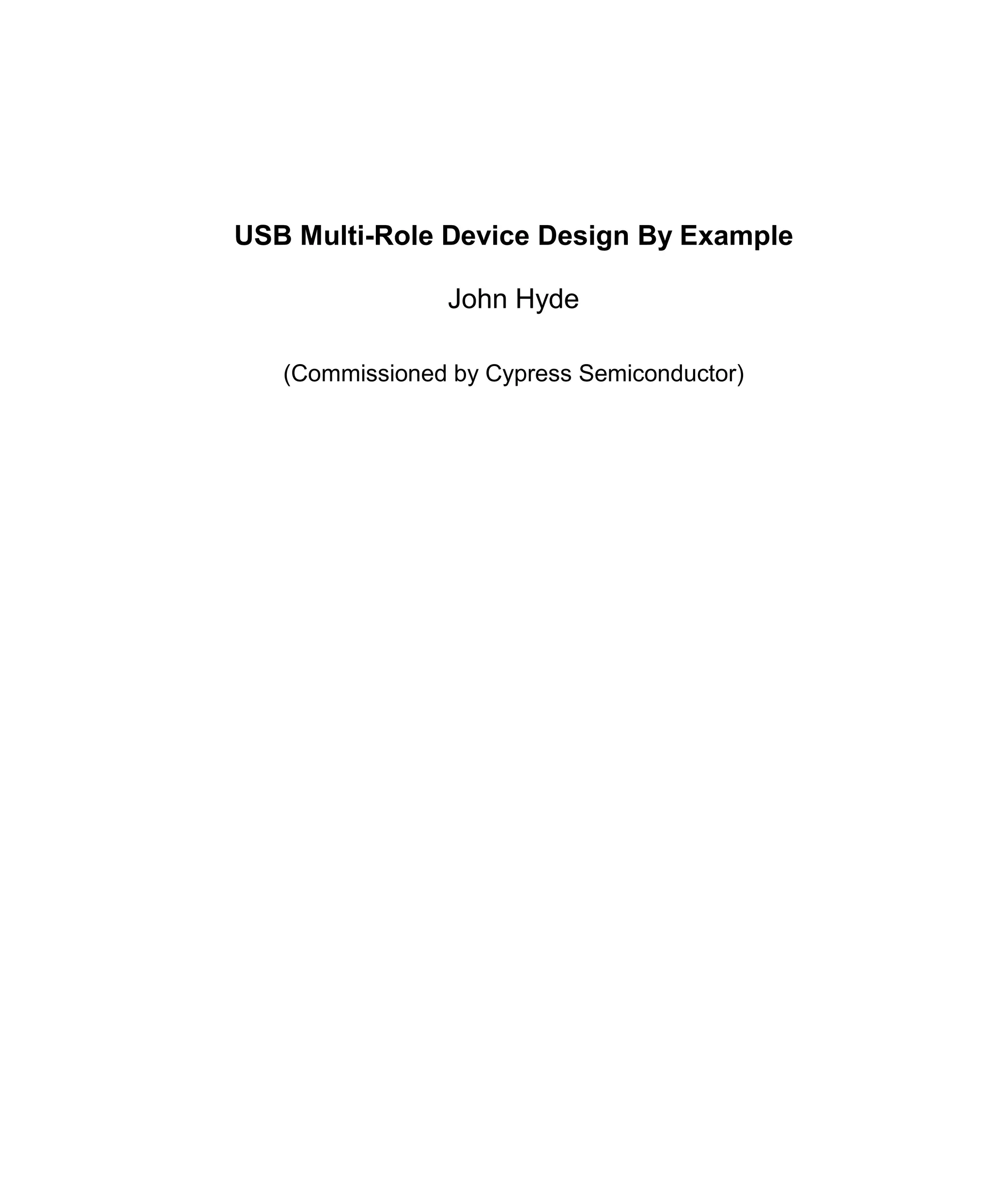 Usb Multi Role Device Design By Example