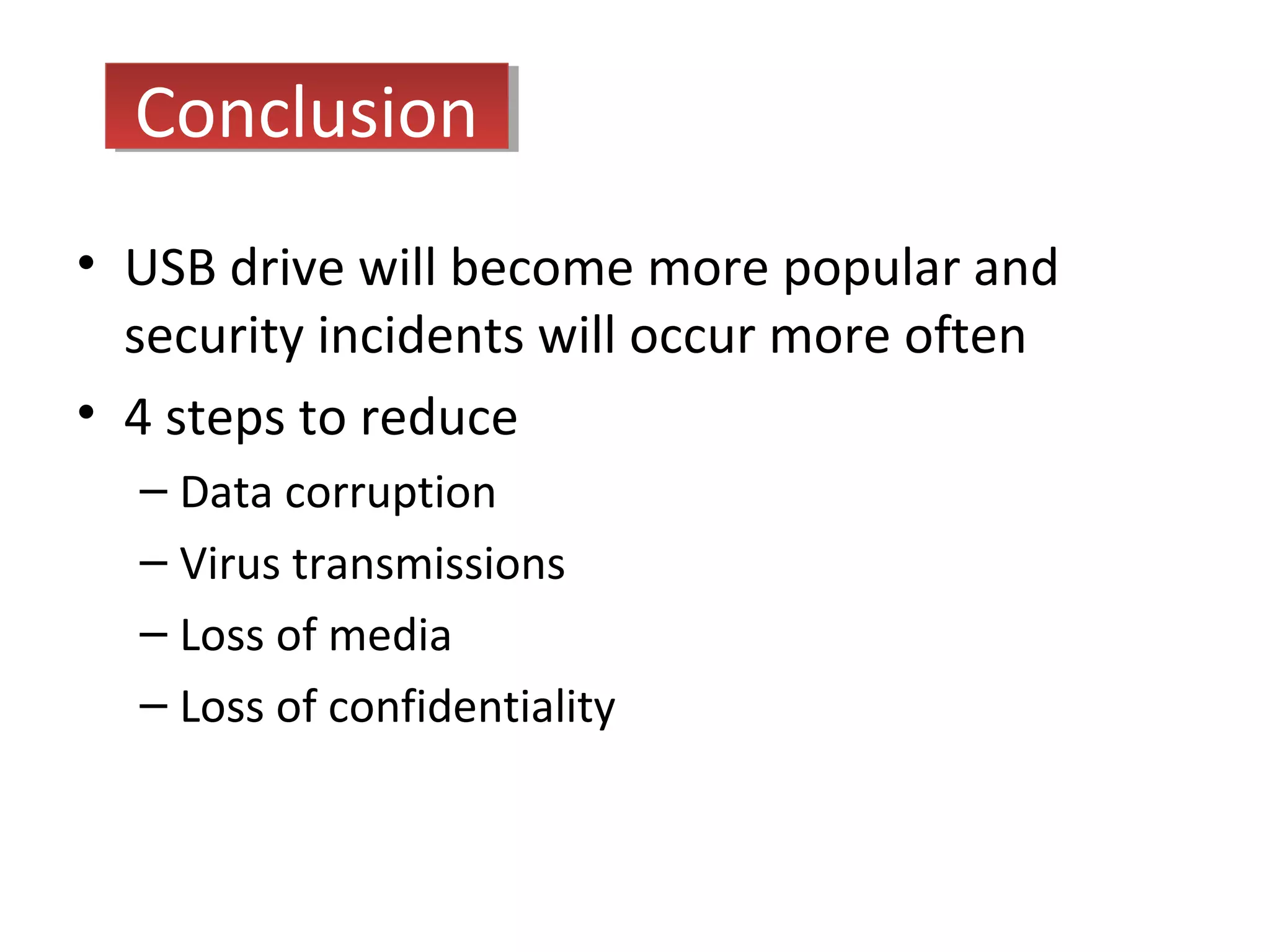 USB flash drive security PPT