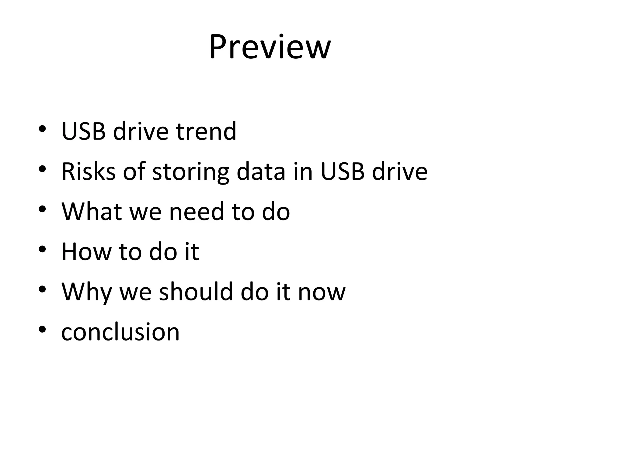 USB flash drive security PPT