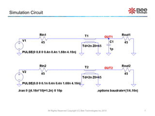 Simulation Circuit
7All Rights Reserved Copyright (C) Bee Technologies Inc.2010