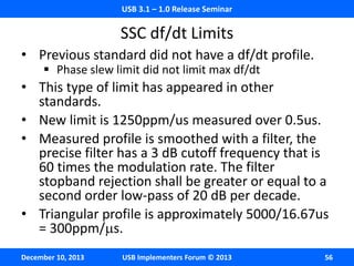 Comprehensive Seminar on USB 3.1 Specification and 10Gbps SuperSpeed ...