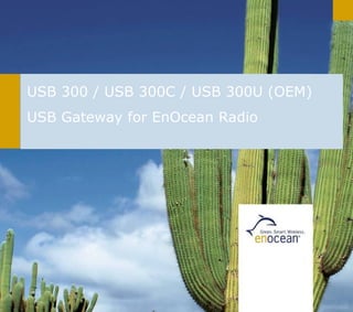 USB 300 / USB 300C / USB 300U (OEM)
USB Gateway for EnOcean Radio
 