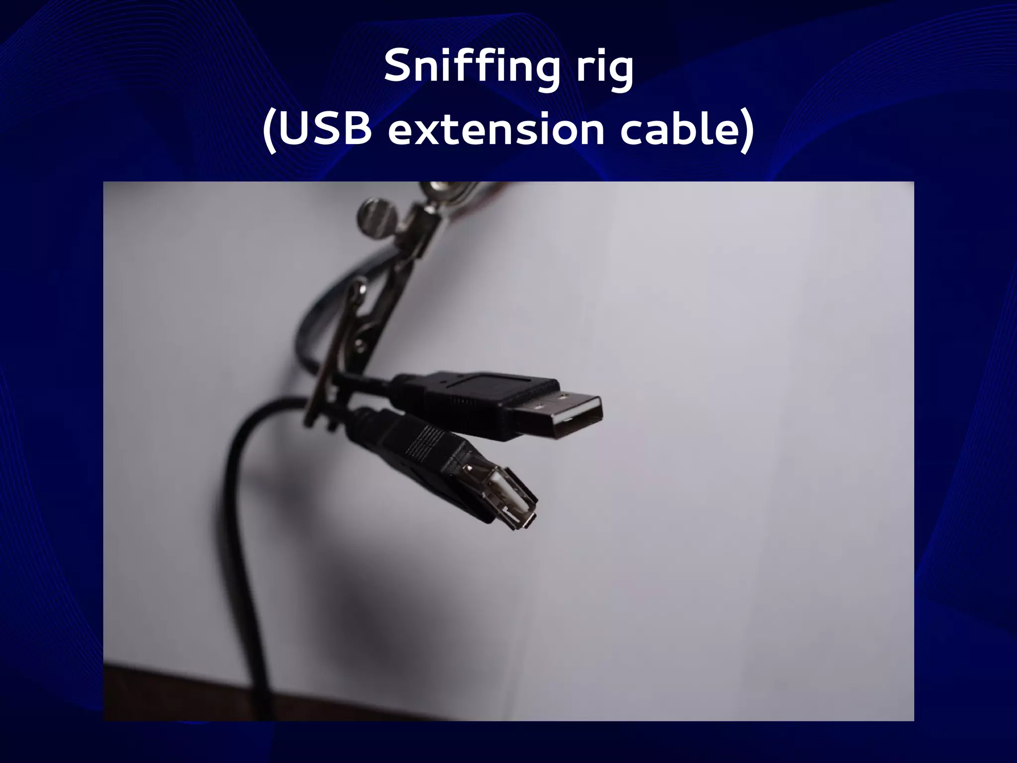 Sniffing rig
(USB extension cable)

 
