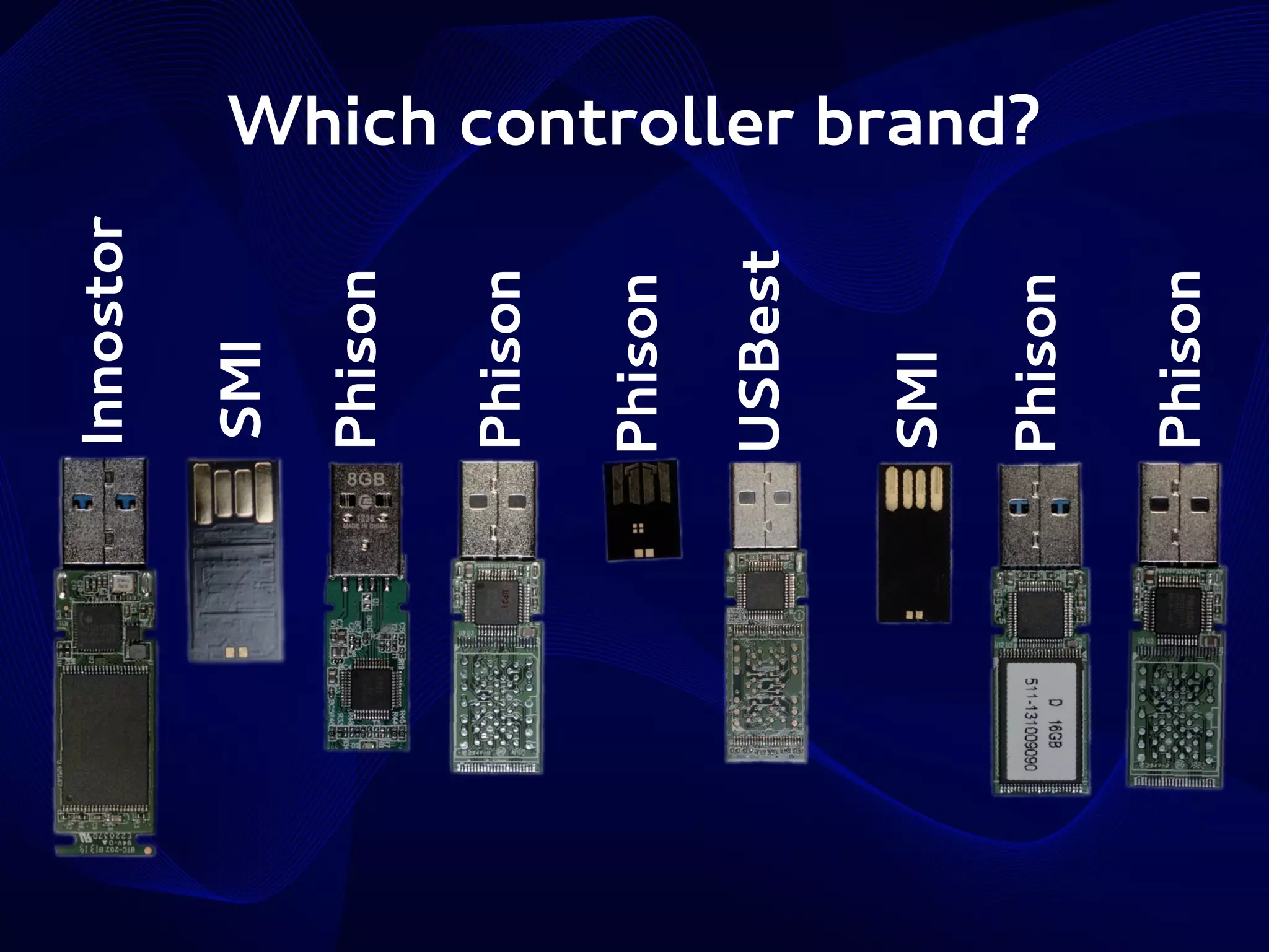Phison

Phison

SMI

USBest

Phison

Phison

Phison

SMI

Innostor

Which controller brand?

 