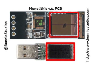 http://www.bunniestudios.com

@BunnieStudios

Monolithic v.s. PCB

 