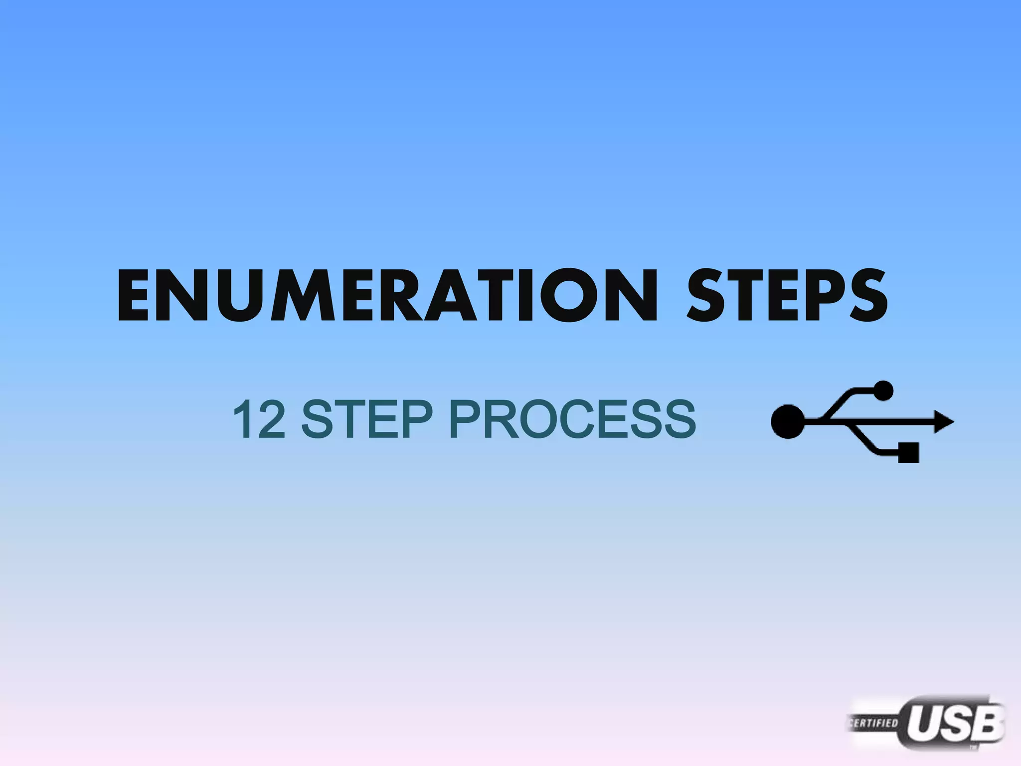 ENUMERATION STEPS
12 STEP PROCESS
 