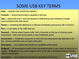 SOME USB KEY TERMS
 