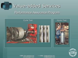 Value-added Services Performance Assurance Program Hydro Test Cycle Test 