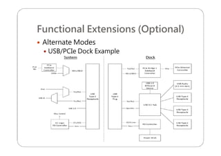 Functional Extensions (Optional)
 Alternate Modes
 USB/PCIe Dock Example
 
