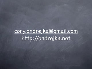 USC Faculty Seminar 1.29.08