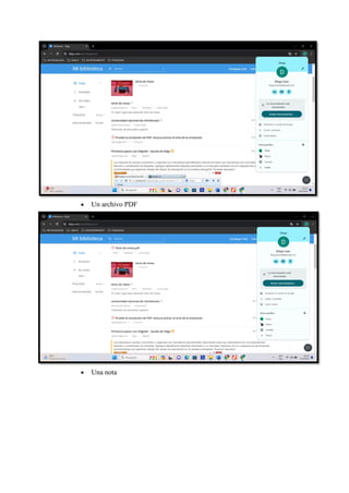 • Un archivo PDF
• Una nota
 