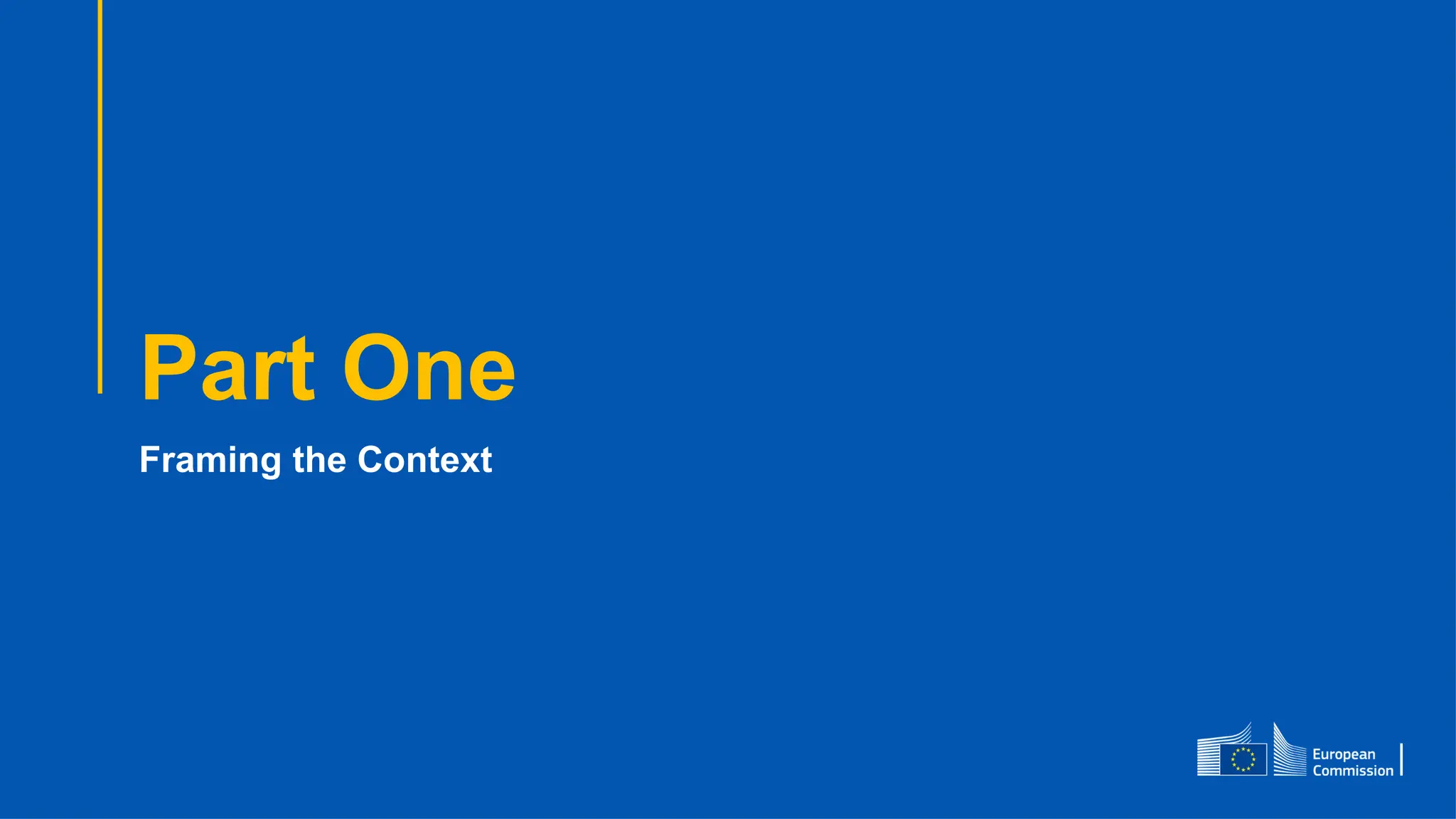 Part One
Framing the Context
 