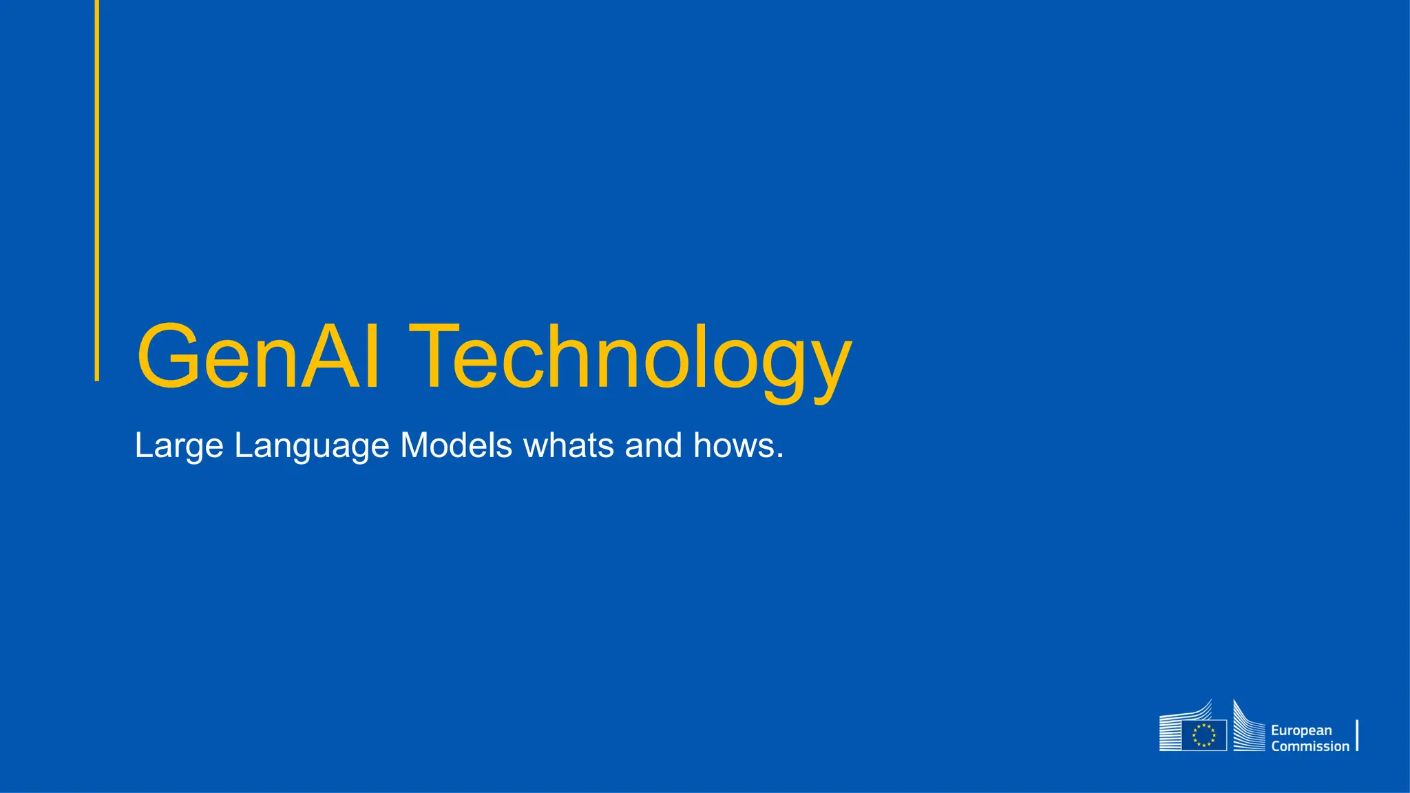 GenAI Technology
Large Language Models whats and hows.
 