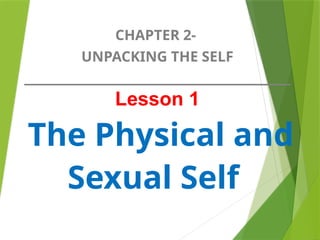 physical and sexual self in understanding the self | PPTX
